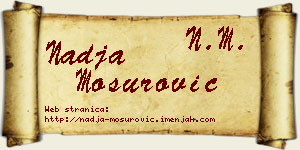 Nadja Mosurović vizit kartica